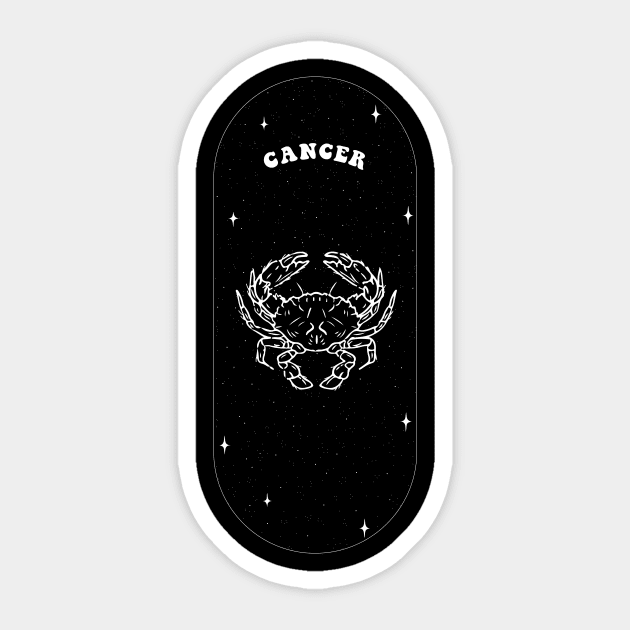 Cancer Zodiac Sign - Astrological sign Sticker by CatchyFunky